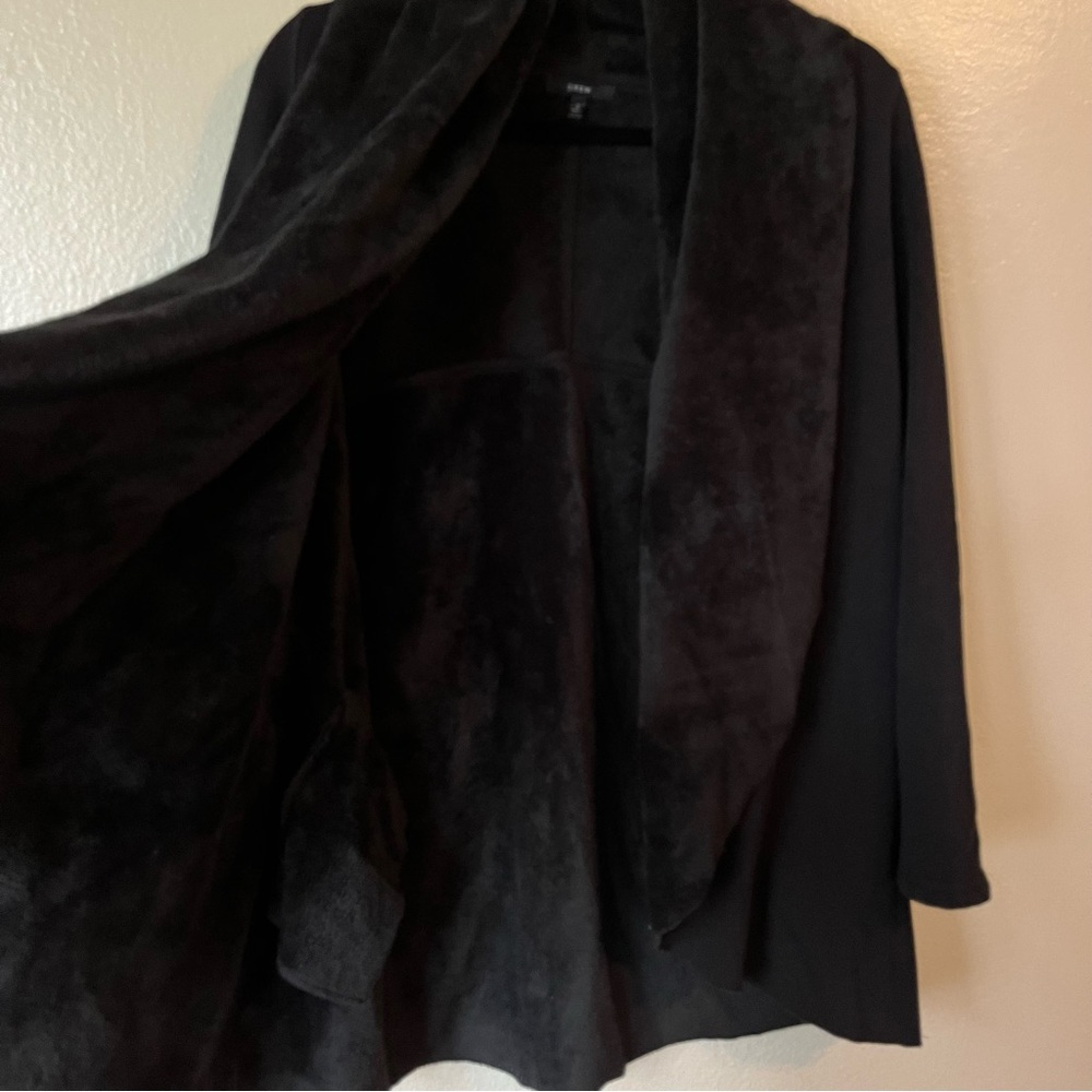 DREW Morrison Fleece Cozy Open Cardigan Black‎ size Small - Picture 6 of 6
